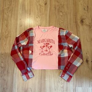 Margarita vile Upcycled flannel size s/m